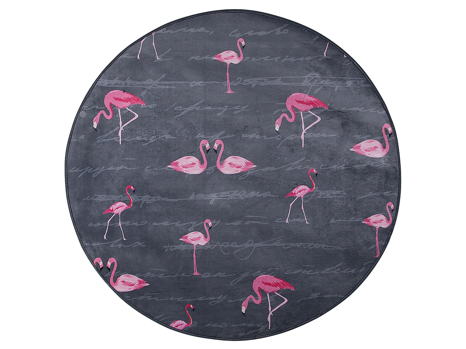 Vloerkleed polyester grijs ⌀ 120 cm KERTE