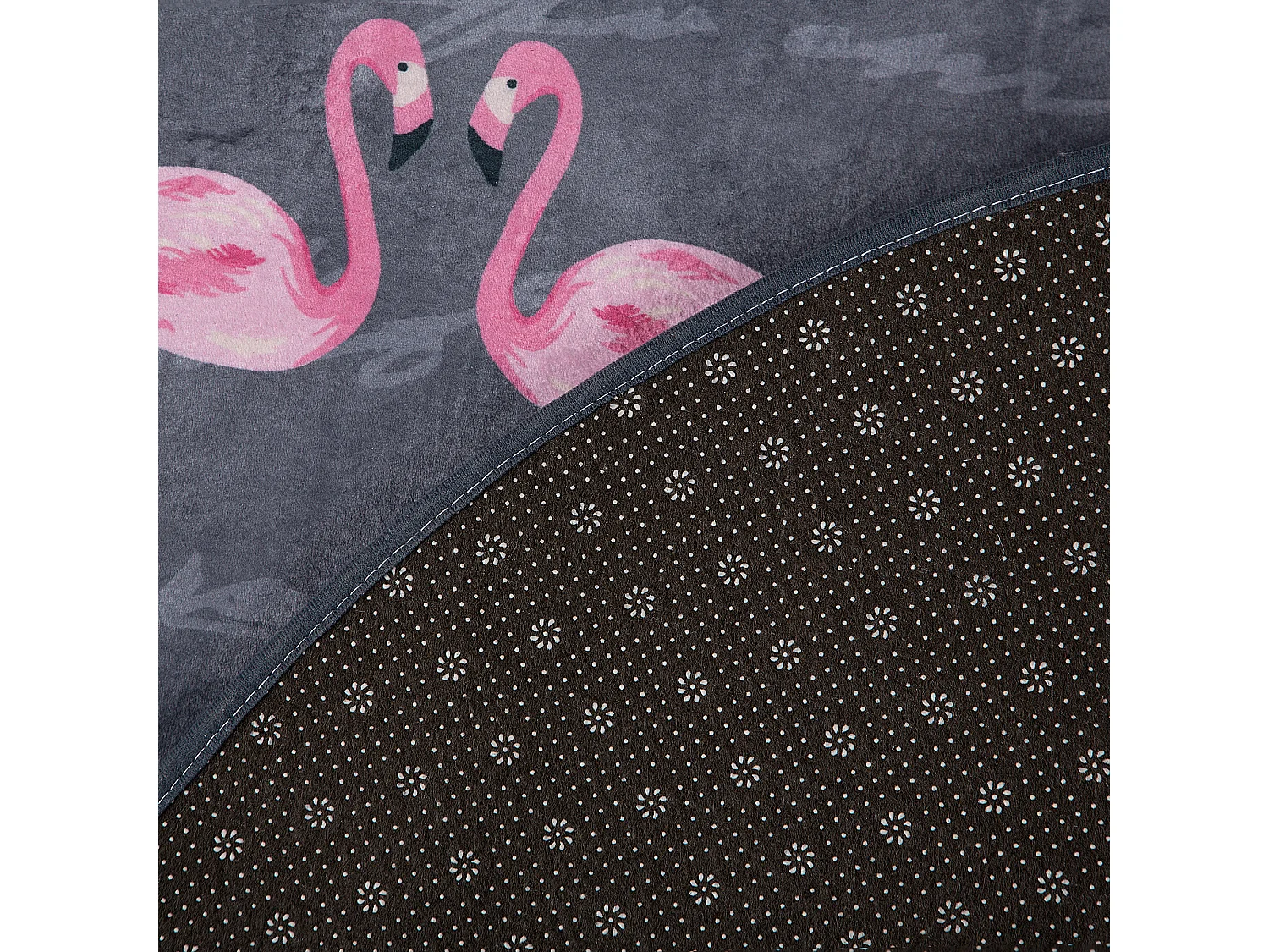 Vloerkleed polyester grijs ⌀ 120 cm KERTE