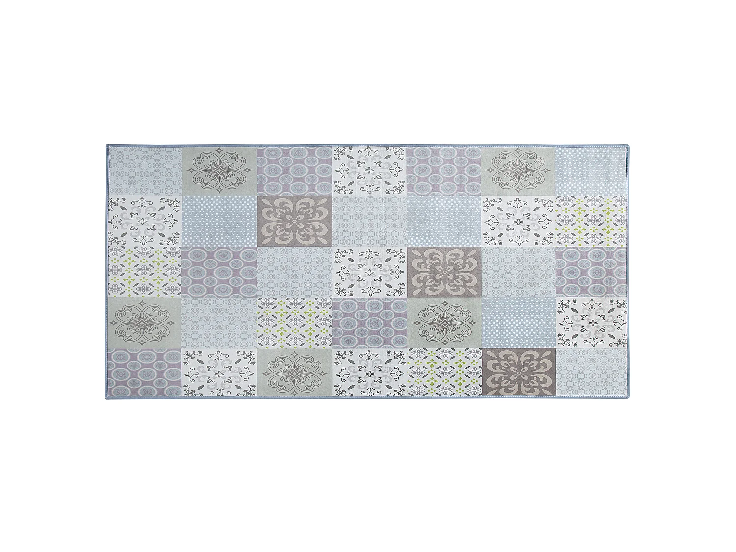 Tapis 80 x 150 cm motif mosaïque INKAYA