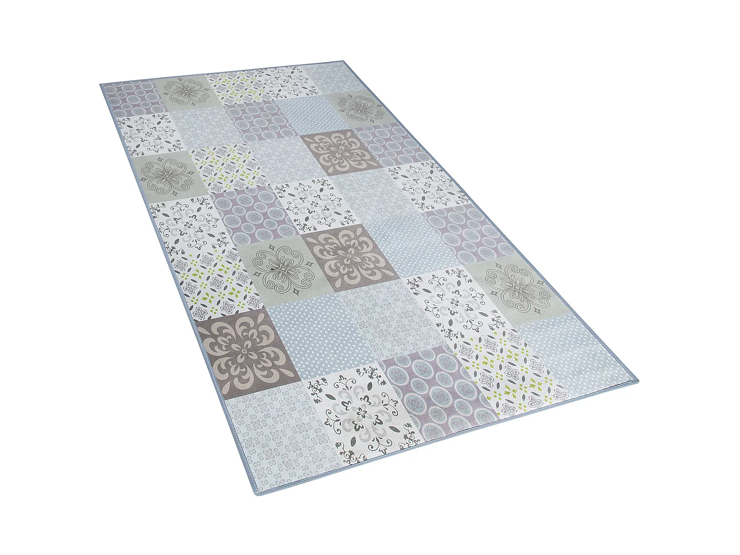 Tapis 80 x 150 cm motif mosaïque INKAYA