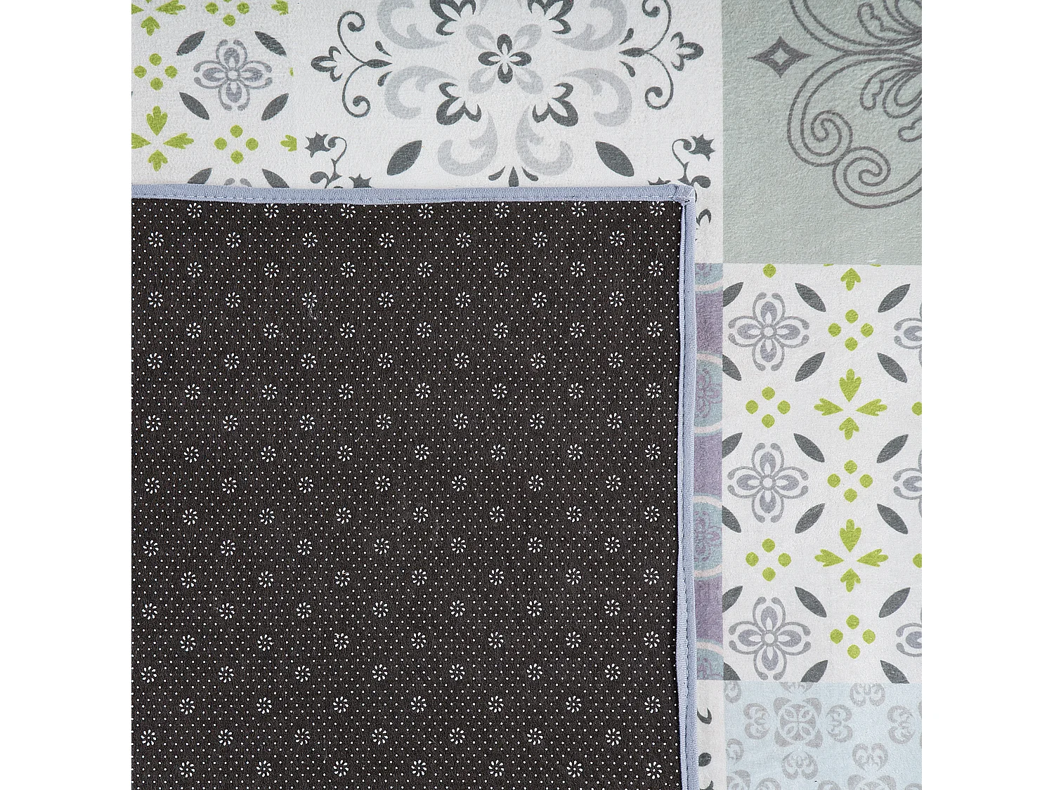 Tapis 80 x 150 cm motif mosaïque INKAYA