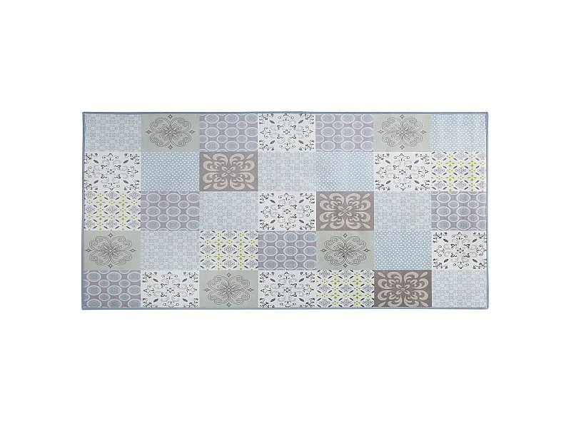 Tappeto patchwork mosaico multicolore 80 x 150 cm INKAYA