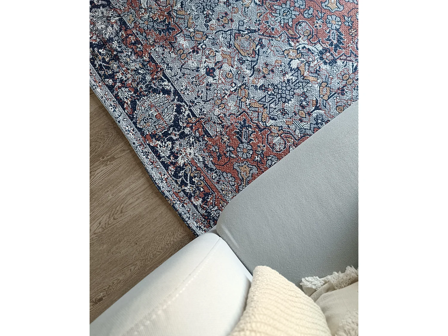 Teppich mehrfarbig orientalisches Muster 140 x 200 cm Kurzflor KORGAN