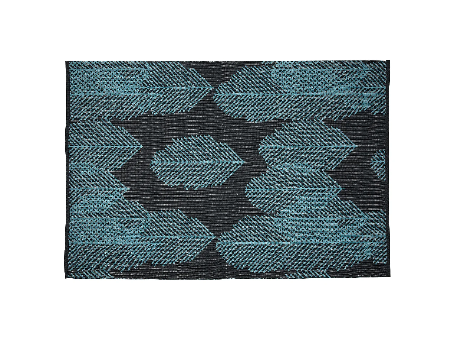 Tapis d'extérieur MEZRA Noir 140 x 200 cm Réversible
