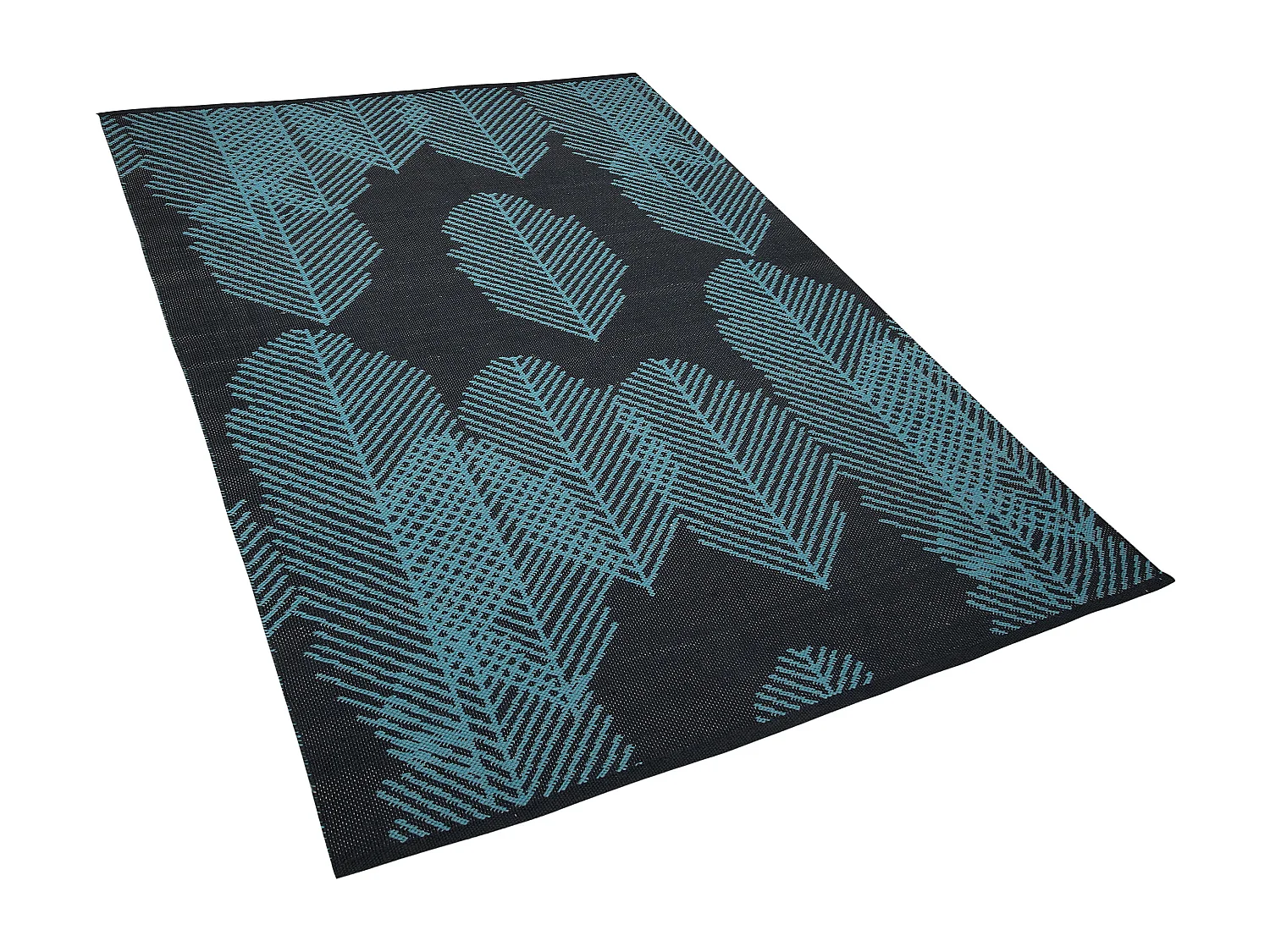 Tapis d'extérieur MEZRA Noir 140 x 200 cm Réversible