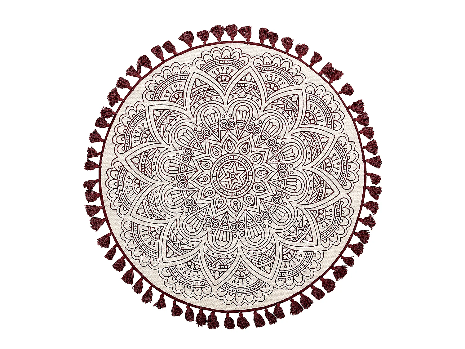 Tapis AYAKLI Rouge ø 120 cm Coton