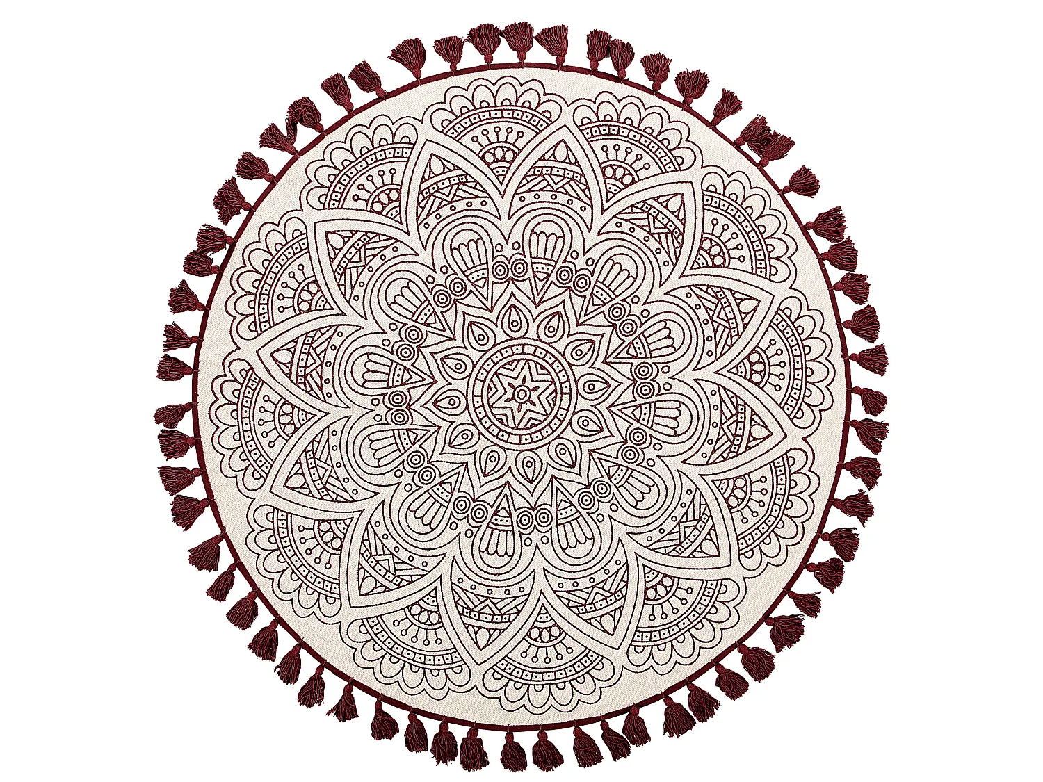 Tapis AYAKLI Rouge ø 120 cm Coton