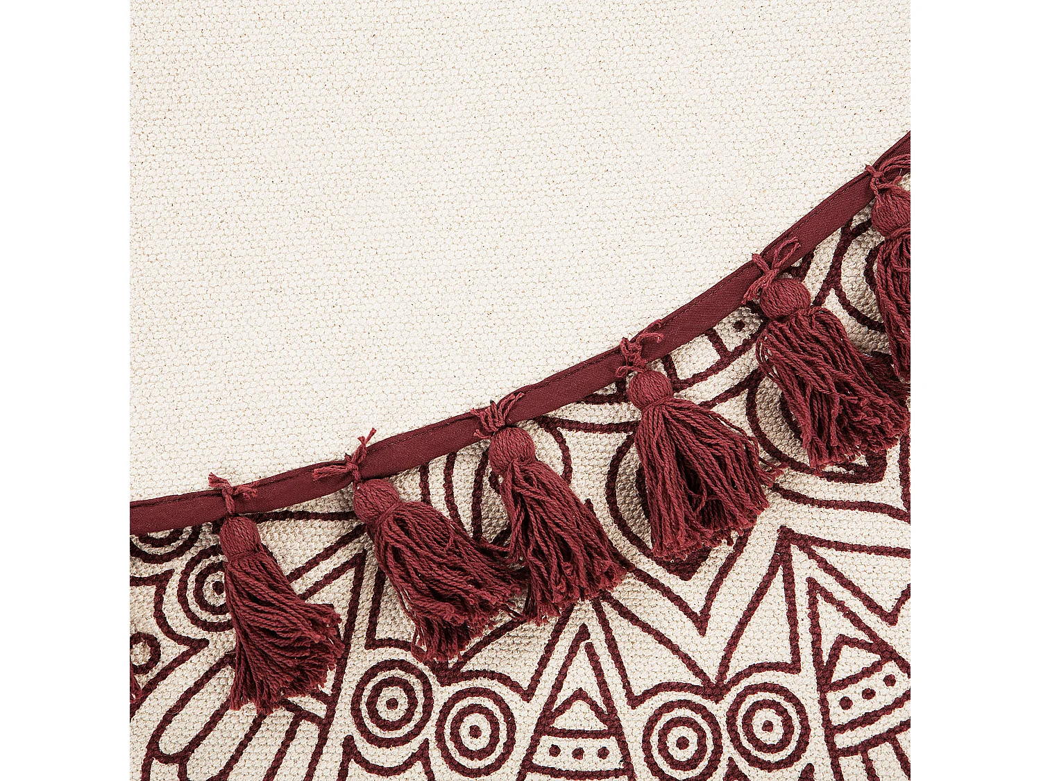 Tapis AYAKLI Rouge ø 120 cm Coton