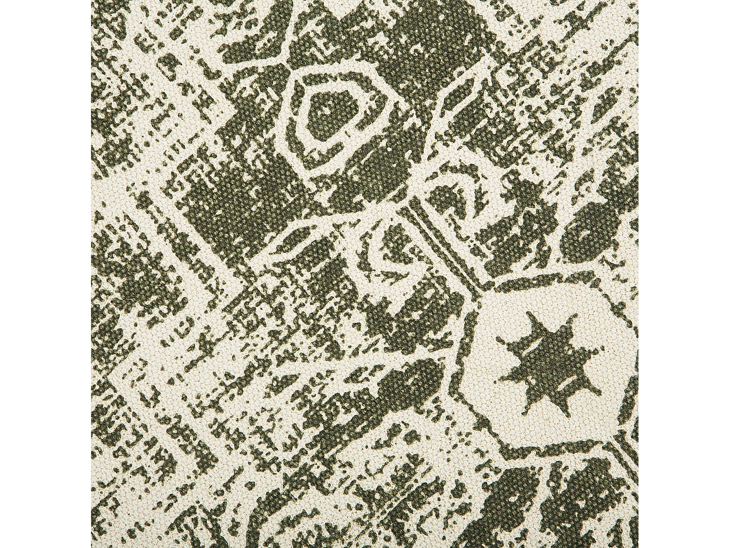 Alfombra de algodón verde/blanco ø 120 cm KAHTA