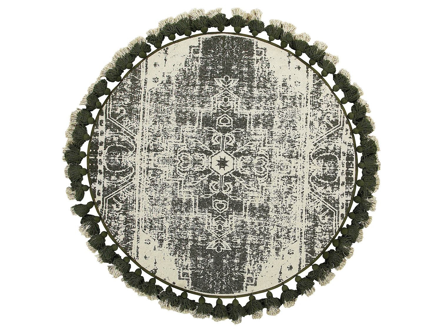 Rug KAHTA Green ø 120 cm Cotton
