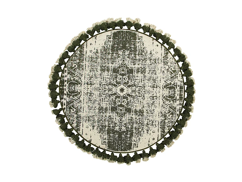 Tapis KAHTA Vert ø 120 cm Coton