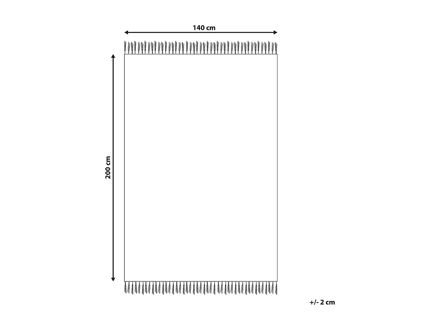 Vloerkleed polyester meerkleurig 140 x 200 cm KELKIT
