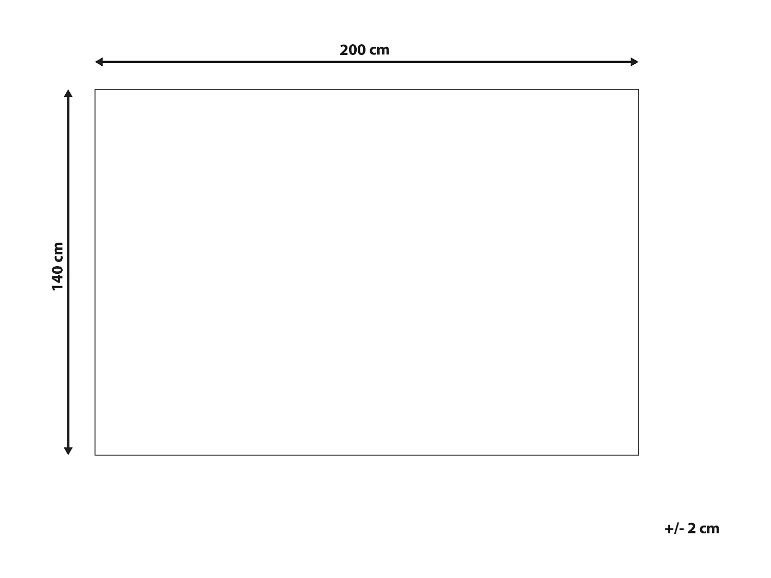 Handgewebter cremeweißer Teppich 140 x 200 cm Erzin