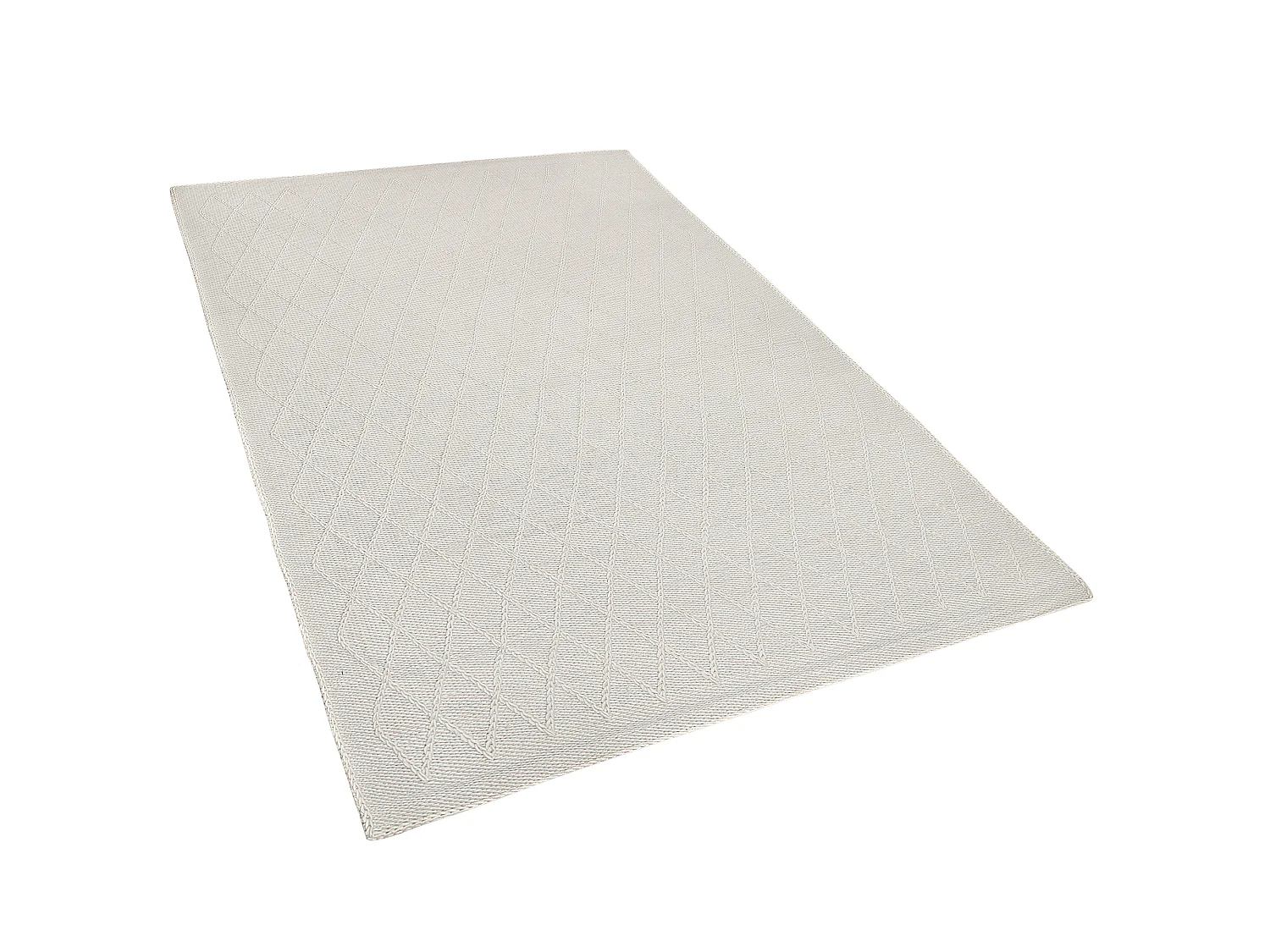 Handgewebter cremeweißer Teppich 140 x 200 cm Erzin