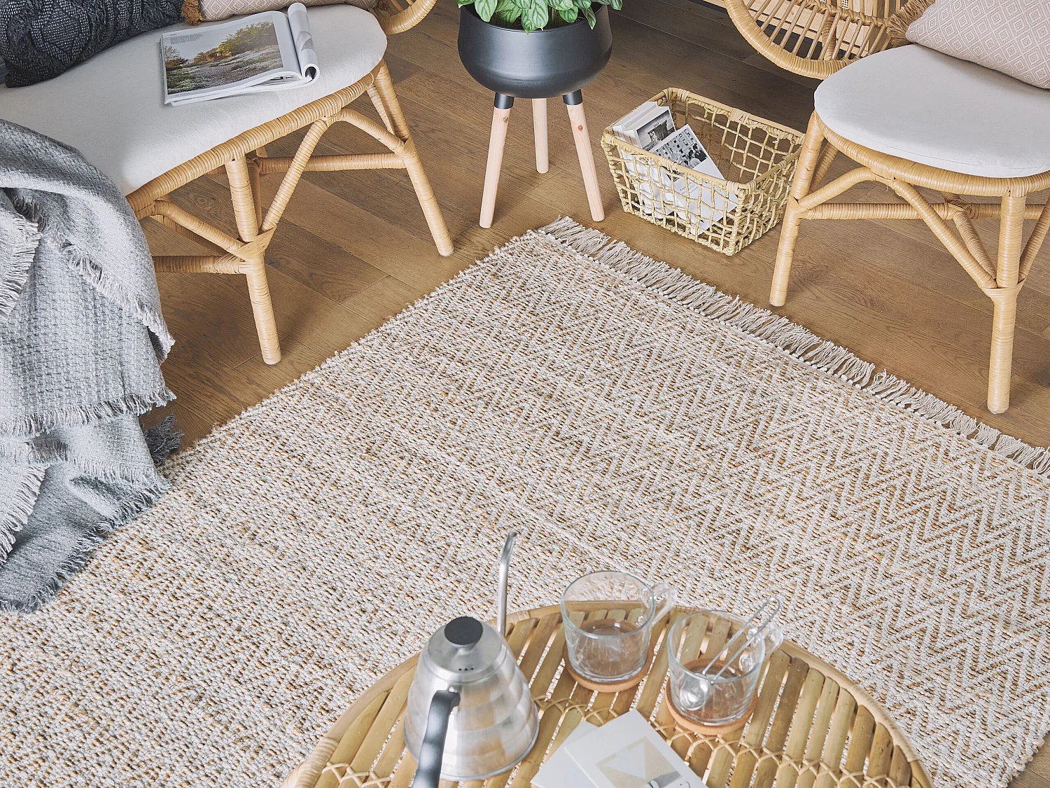 Tapis AFRIN 140 x 200 cm Jute Beige