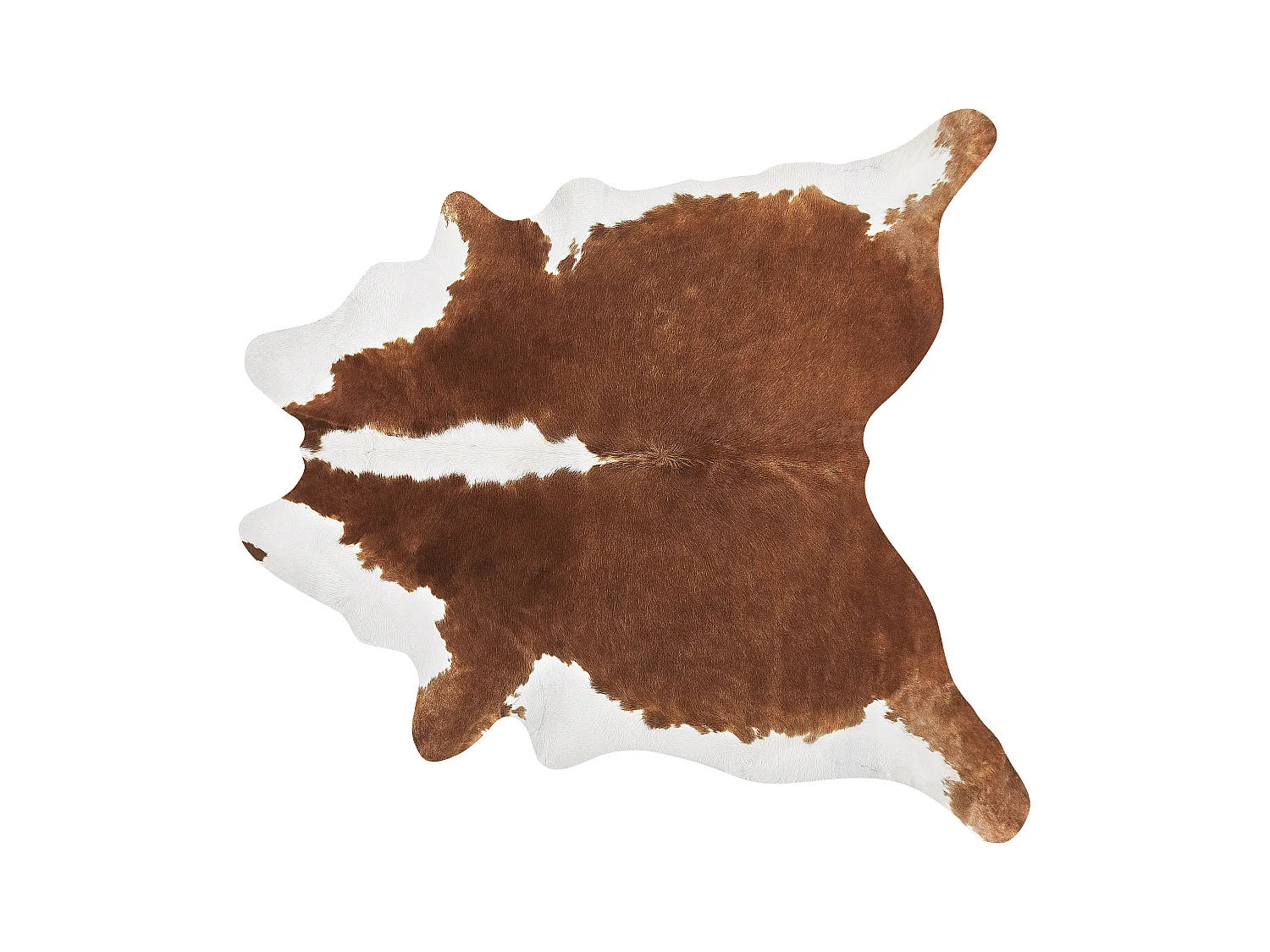 Vloerkleed koeienhuid bruin en wit 3-4 m² NASQU