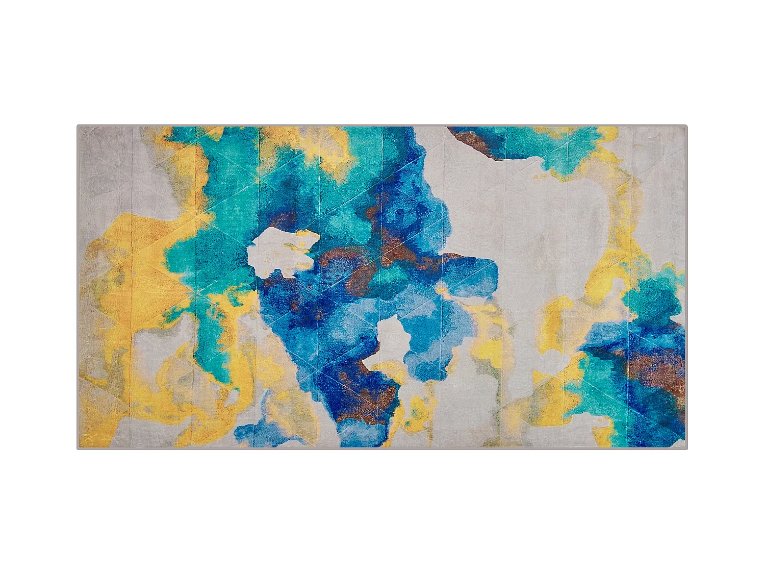 Teppich rechteckig bunt Modern 80 x 150 cm Kurzflor Designteppich Ceyhan