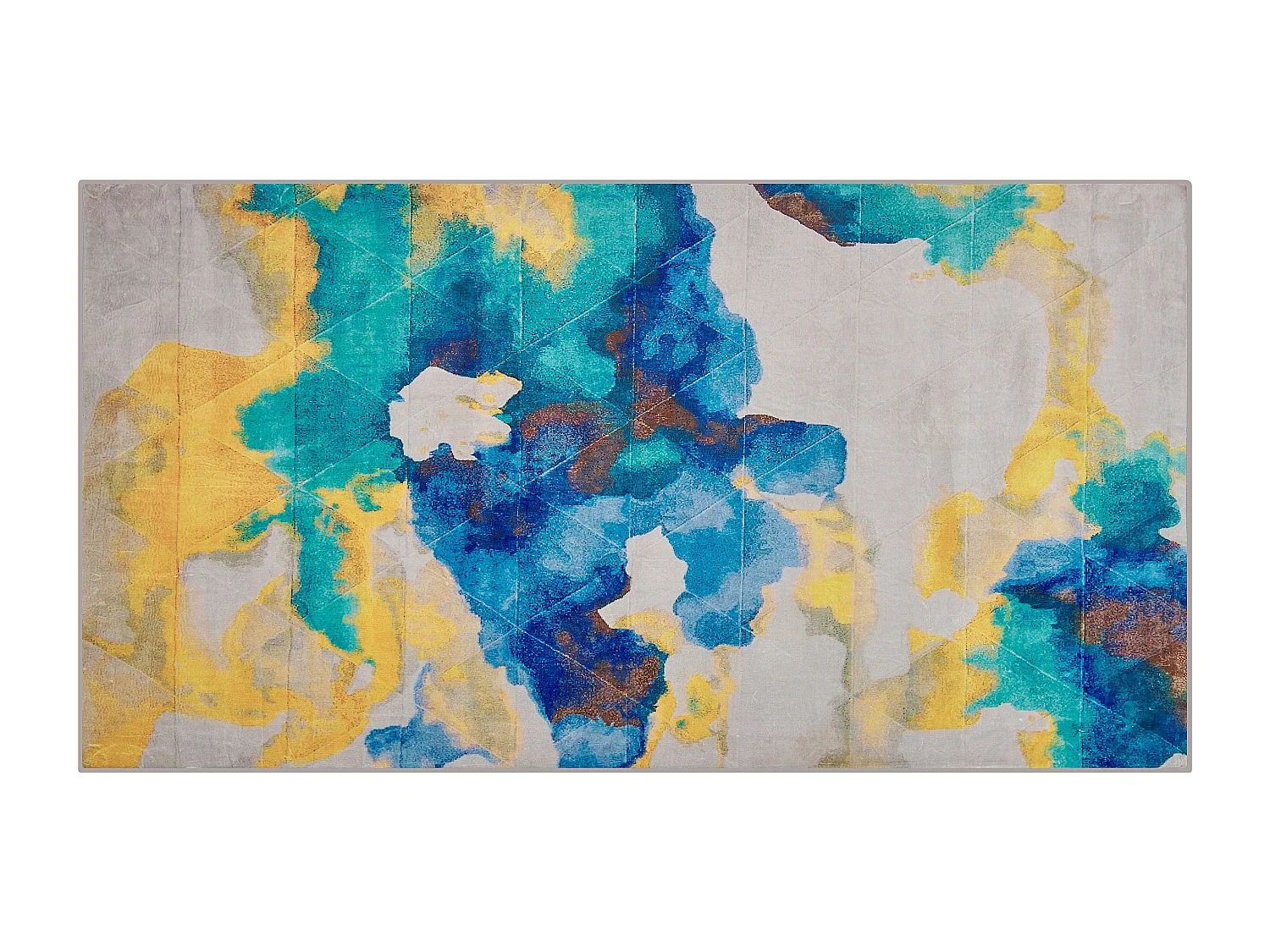 Teppich rechteckig bunt Modern 80 x 150 cm Kurzflor Designteppich Ceyhan