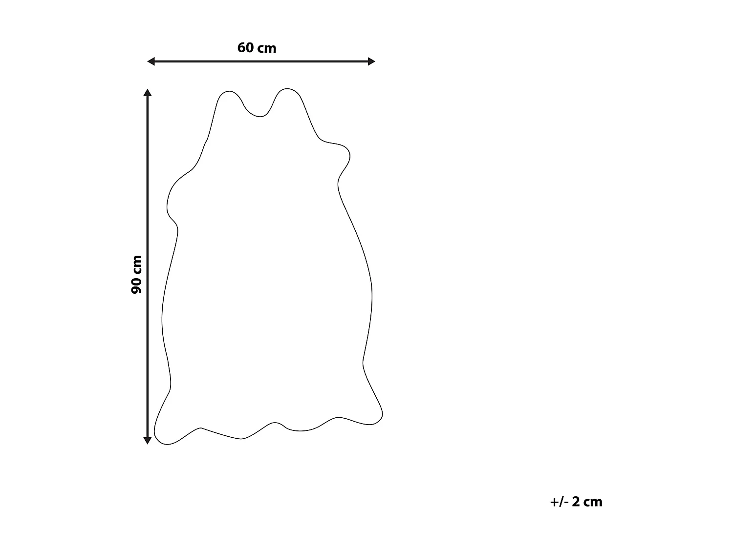 Vloerkleed koeienprint wit/bruin 90 x 60 cm NAMBUNG