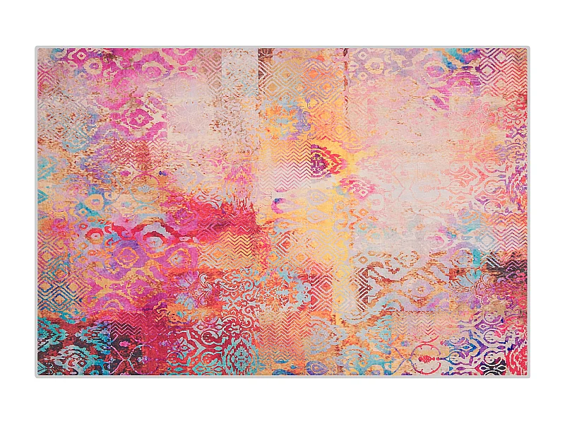 Vloerkleed polyester meerkleurig 140 x 200 cm ISPARTA