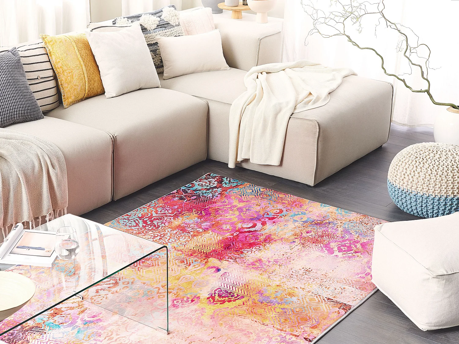 Rug ISPARTA Multicolour 140 x 200 cm