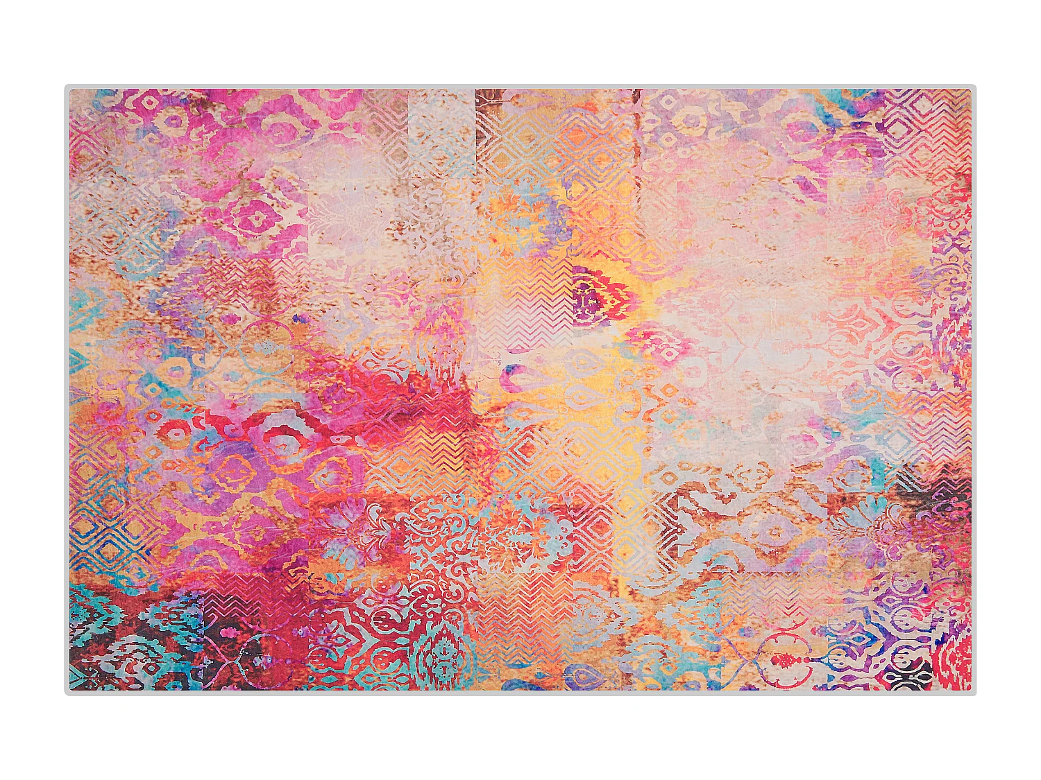 Teppich rechteckig bunt Modern 140 x 200 cm Kurzflor Isparta