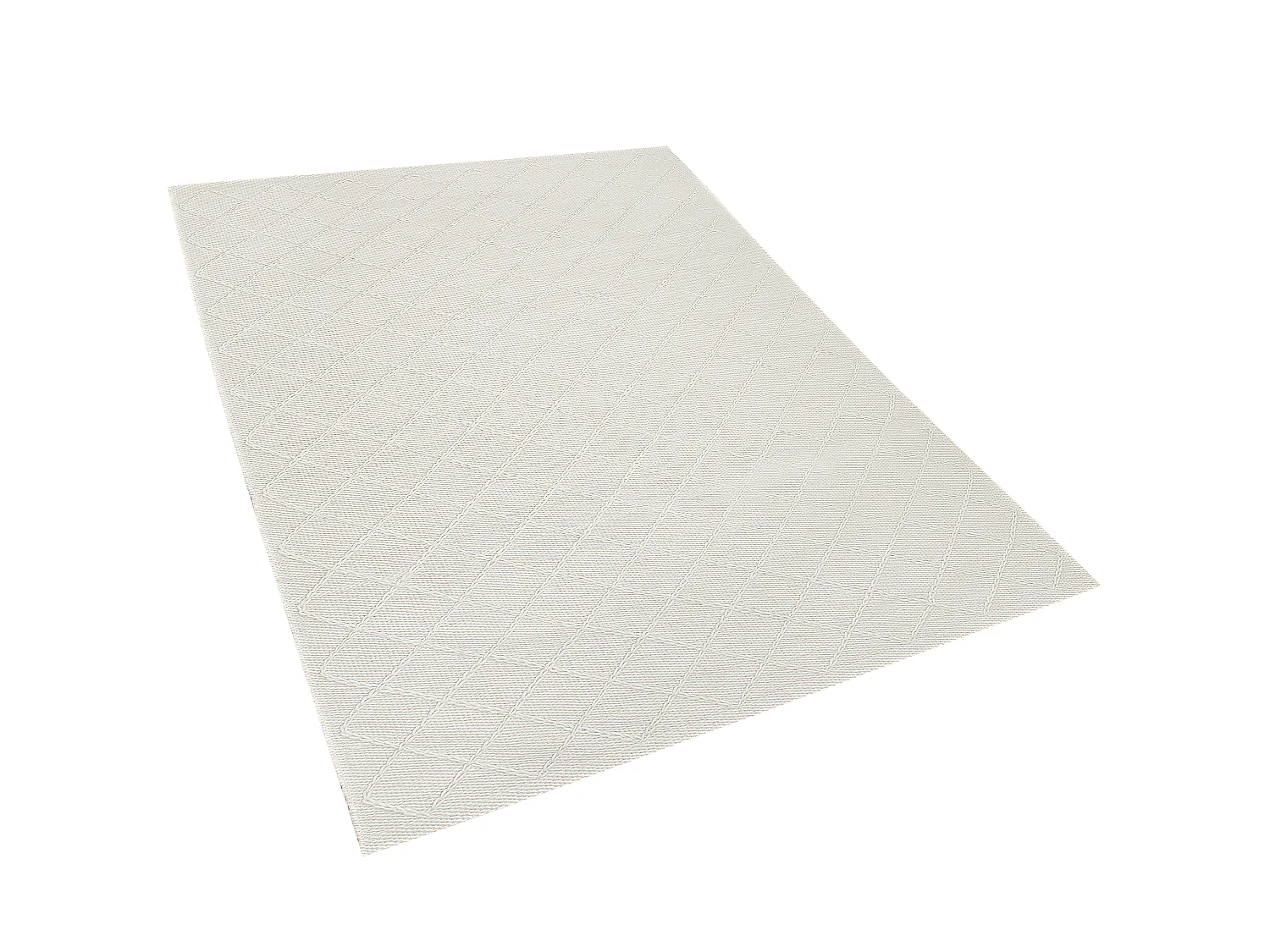 Eleganter handgewebter cremeweißer Wollteppich 160 x 230 cm Ellek