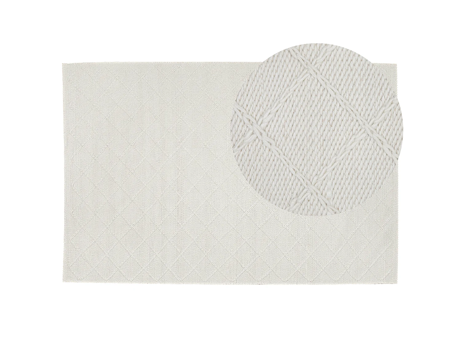 Tapis blanc en laine 160 x 230 cm ELLEK