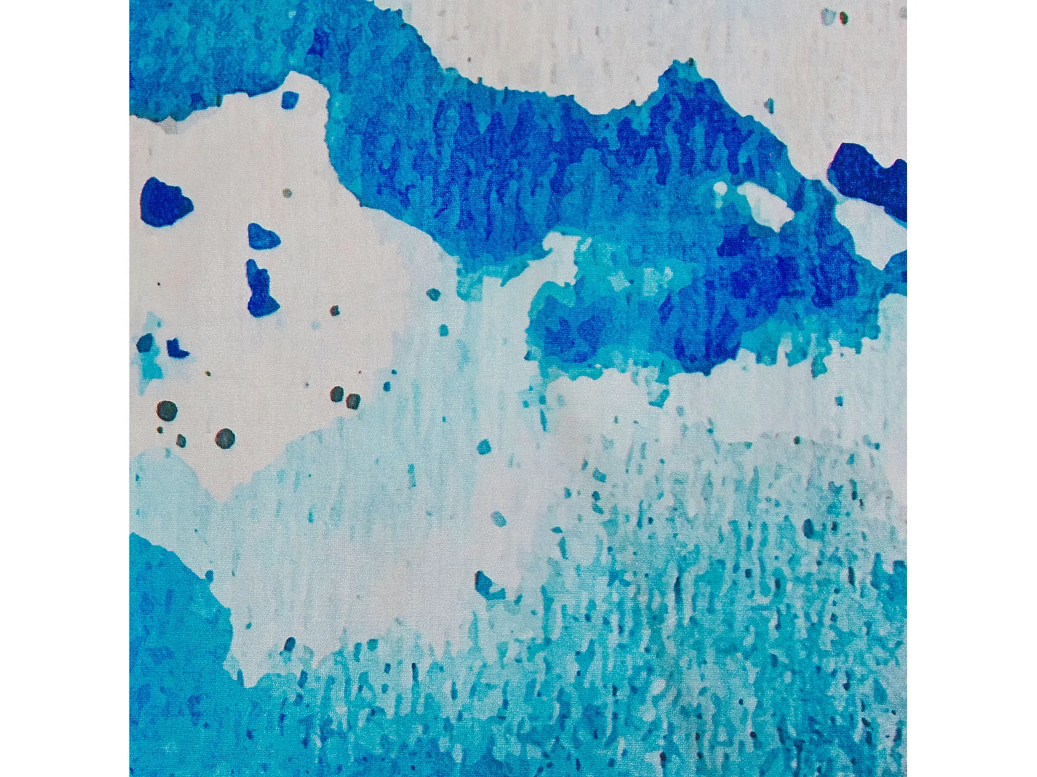 Trendiger Teppich mit abstraktem Flecken-Muster in Blau-Grau 140 x 200 cm Bozat