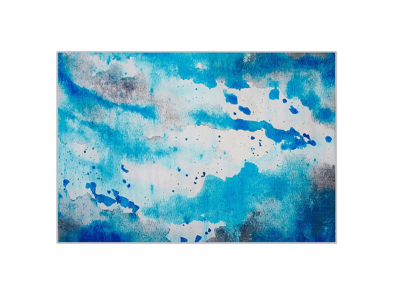 Tapis avec tache bleu et grise 140 x 200 cm BOZAT