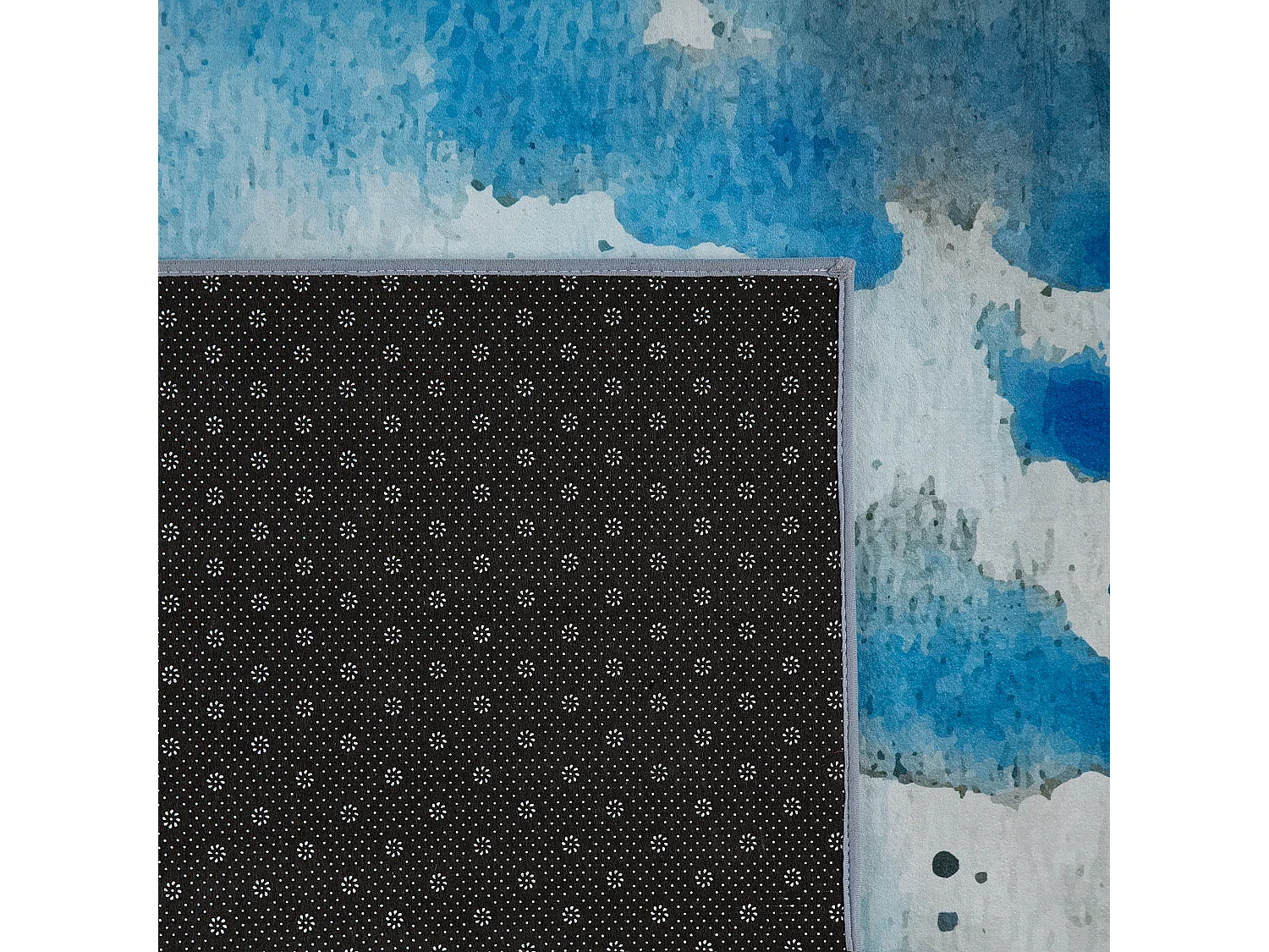 Tapis avec tache bleu et grise 140 x 200 cm BOZAT