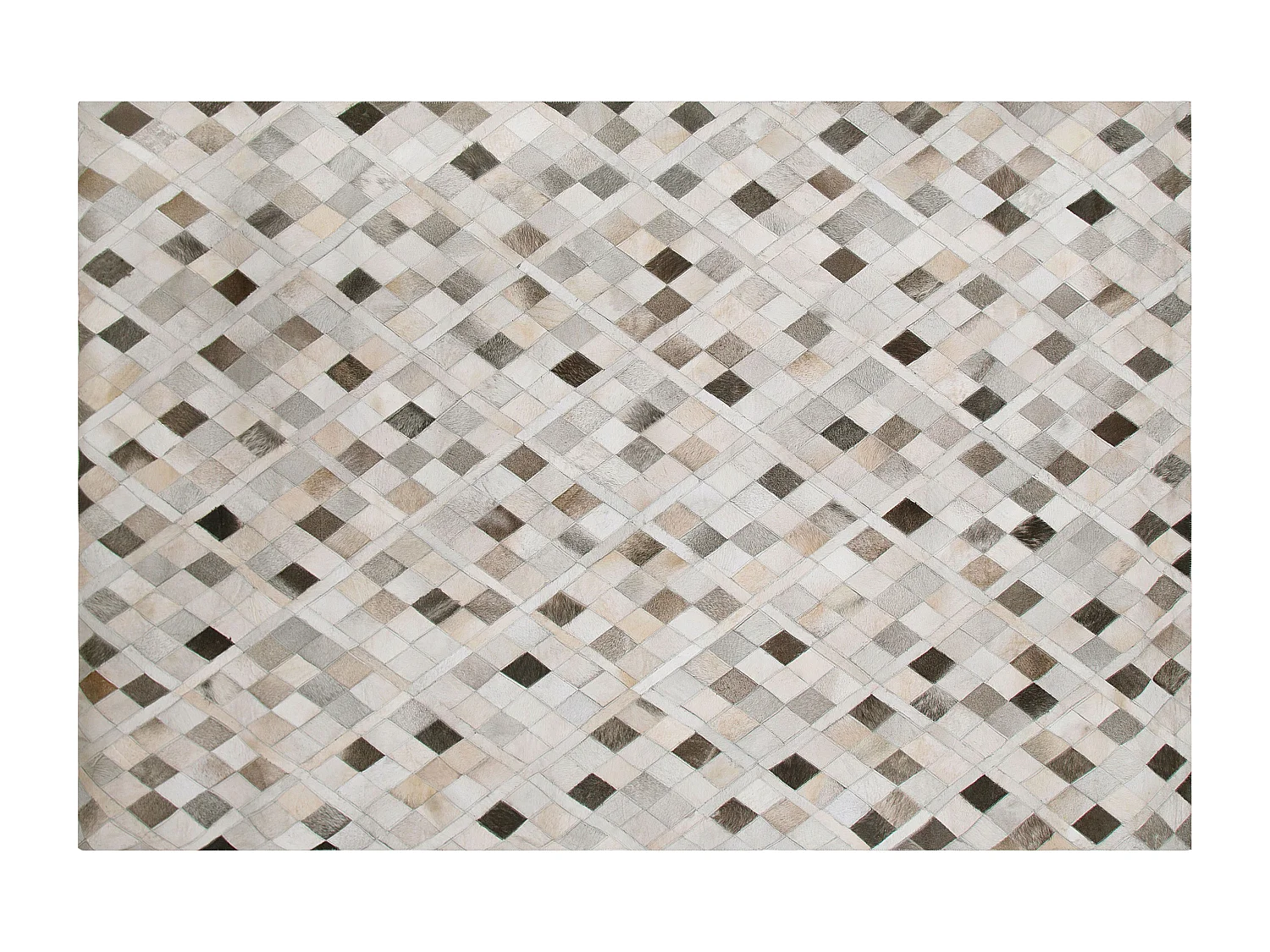 Tappeto in pelle multicolore 140 x 200 cm HIRKA