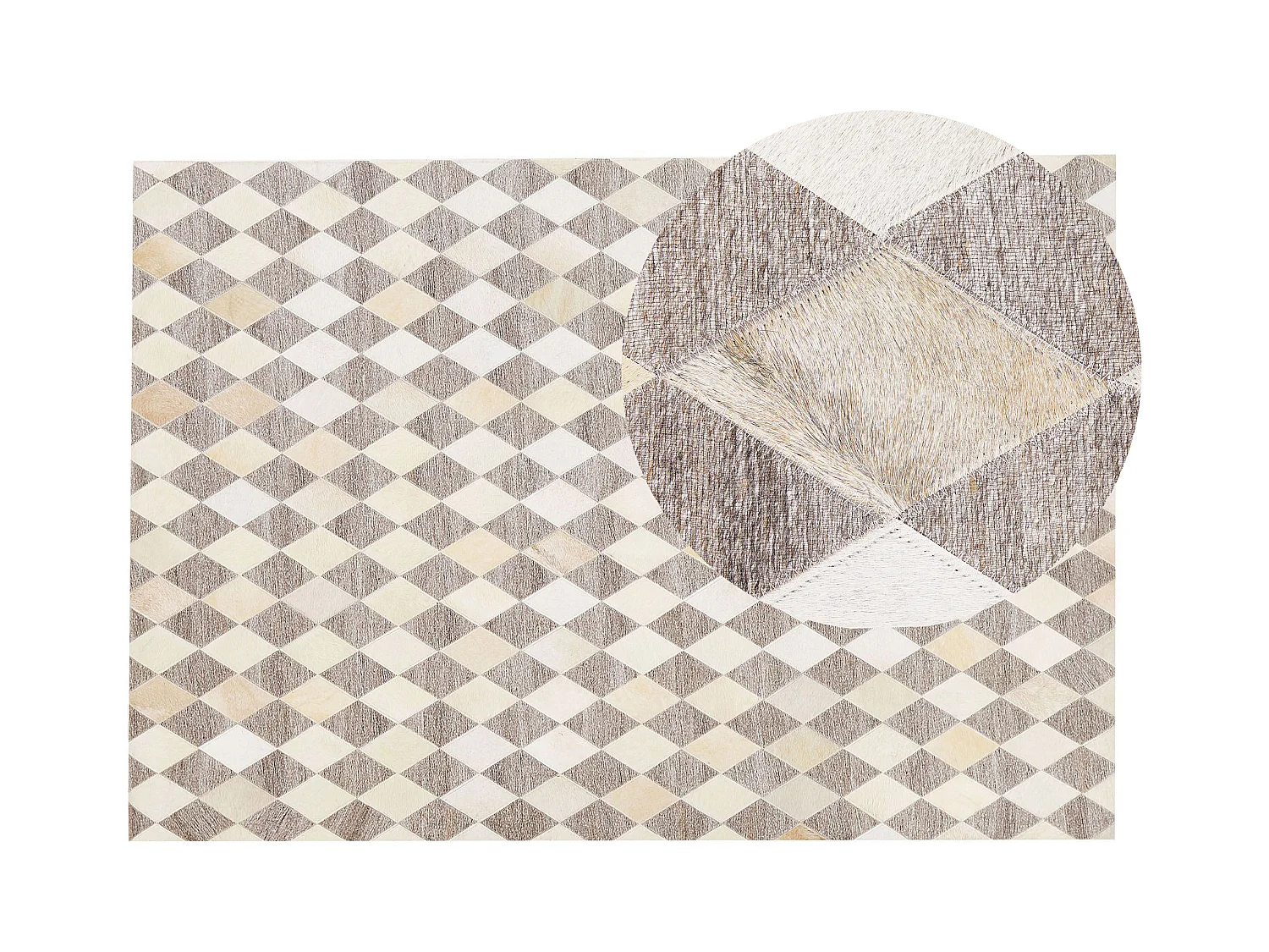 Tapis SESLICE Beige 140 x 200 cm Cuir