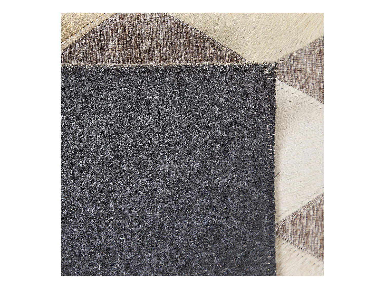 Tapis SESLICE Beige 140 x 200 cm Cuir