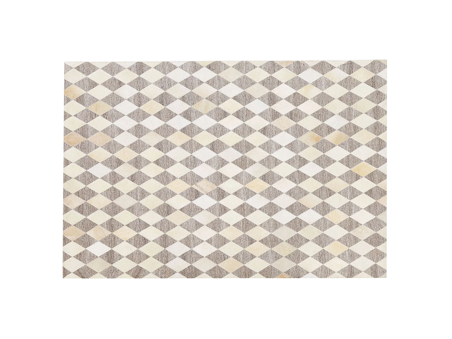 Teppich SESLICE 140 x 200 cm Echtleder Beige