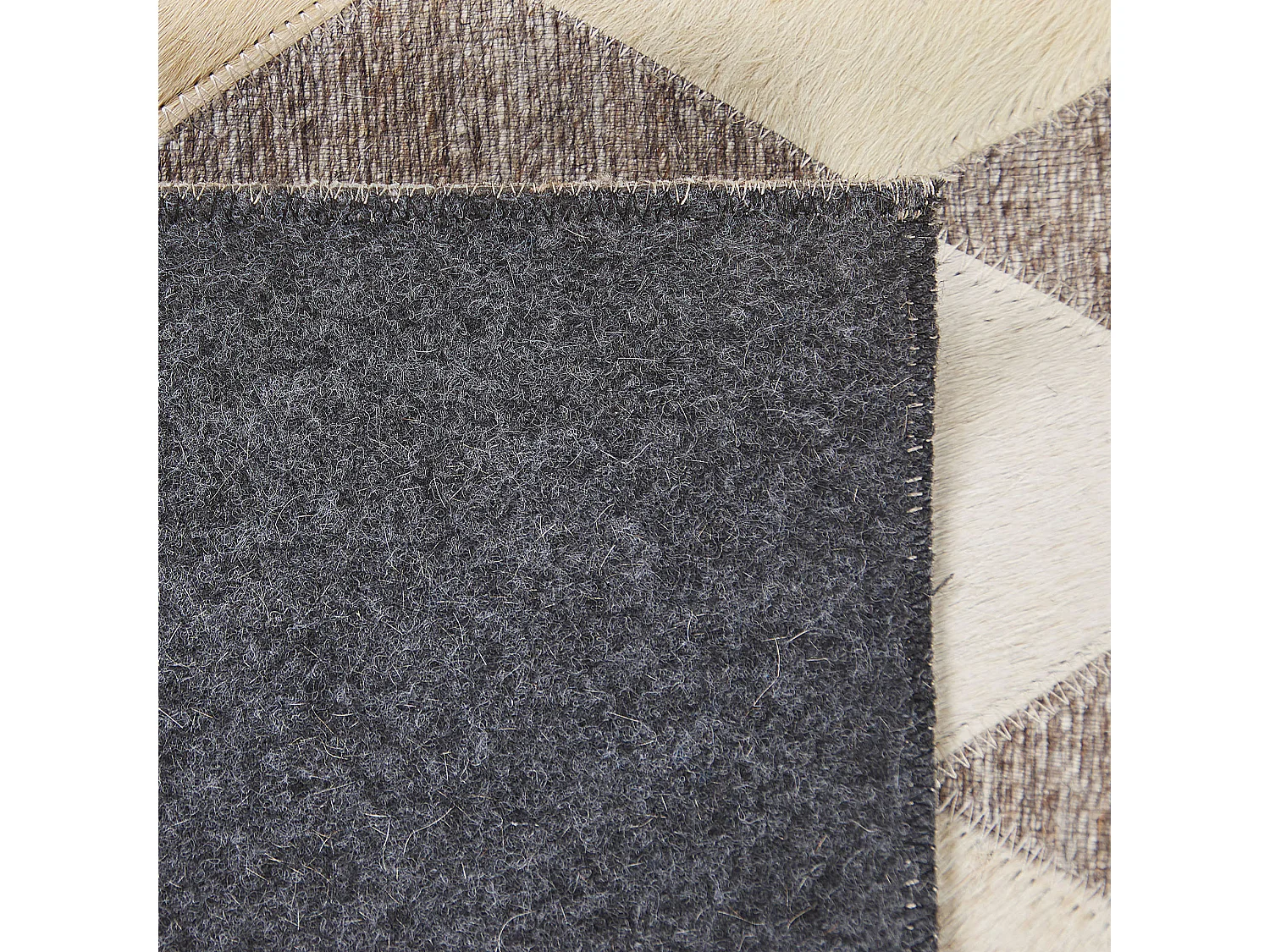 Matta SESLICE Beige 140 x 200 cm Läder