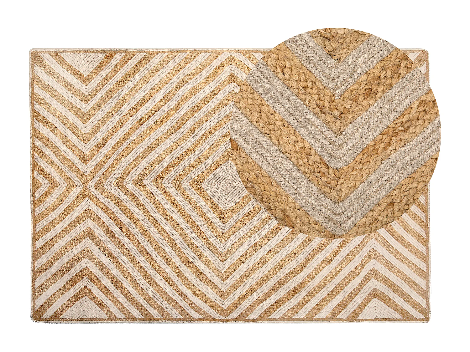 Vloerkleed PIRLI 140 x 200 cm Jute Beige