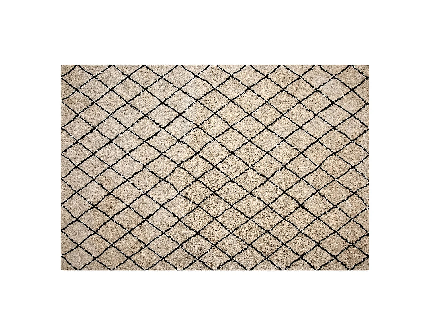 Vloerkleed polyester beige/zwart 140 x 200 cm MIDYAT