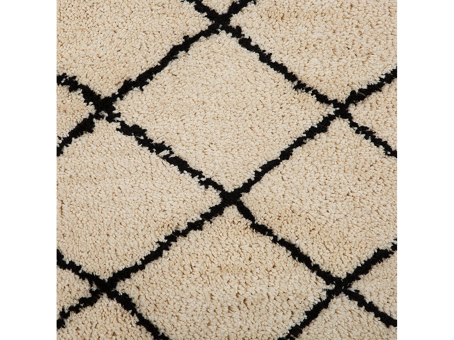 Vloerkleed polyester beige/zwart 140 x 200 cm MIDYAT