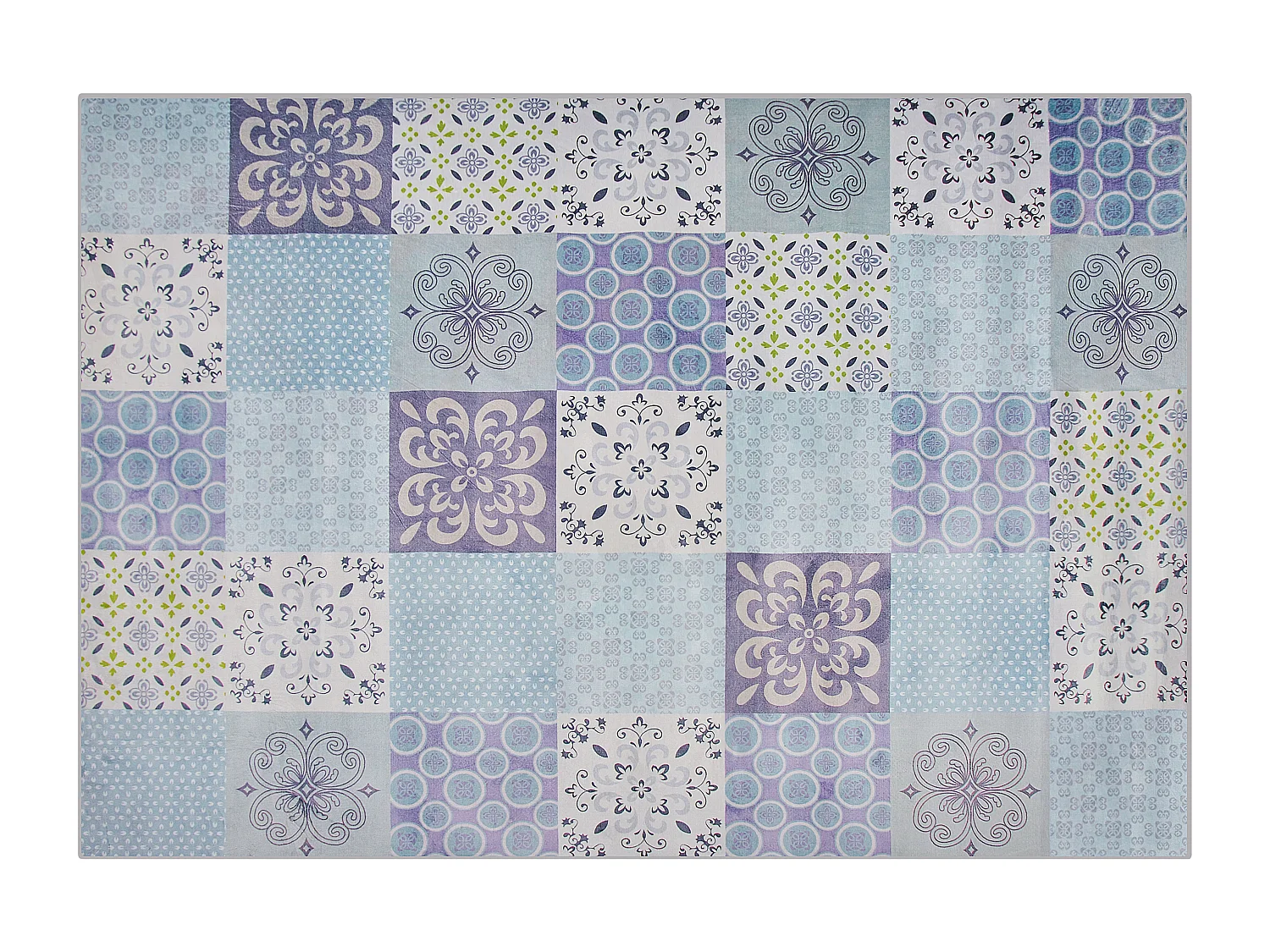 Vloerkleed polyester blauw 140 x 200 cm INKAYA