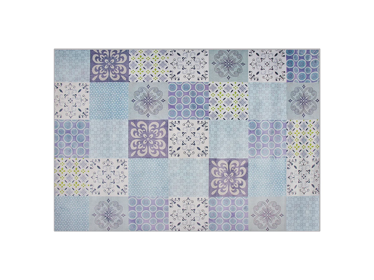 Tapis 140 x 200 cm motif mosaïque INKAYA