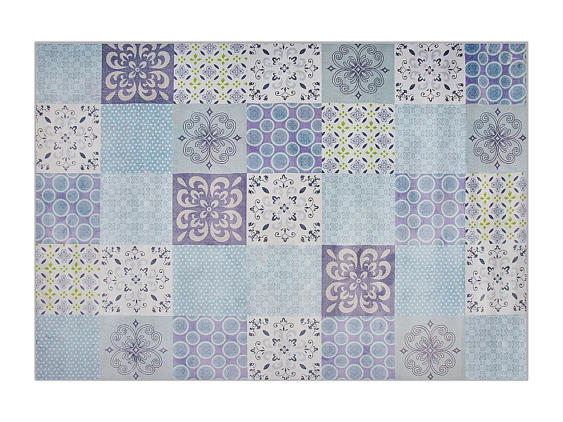 Tappeto patchwork mosaico multicolore 140 x 200 cm INKAYA