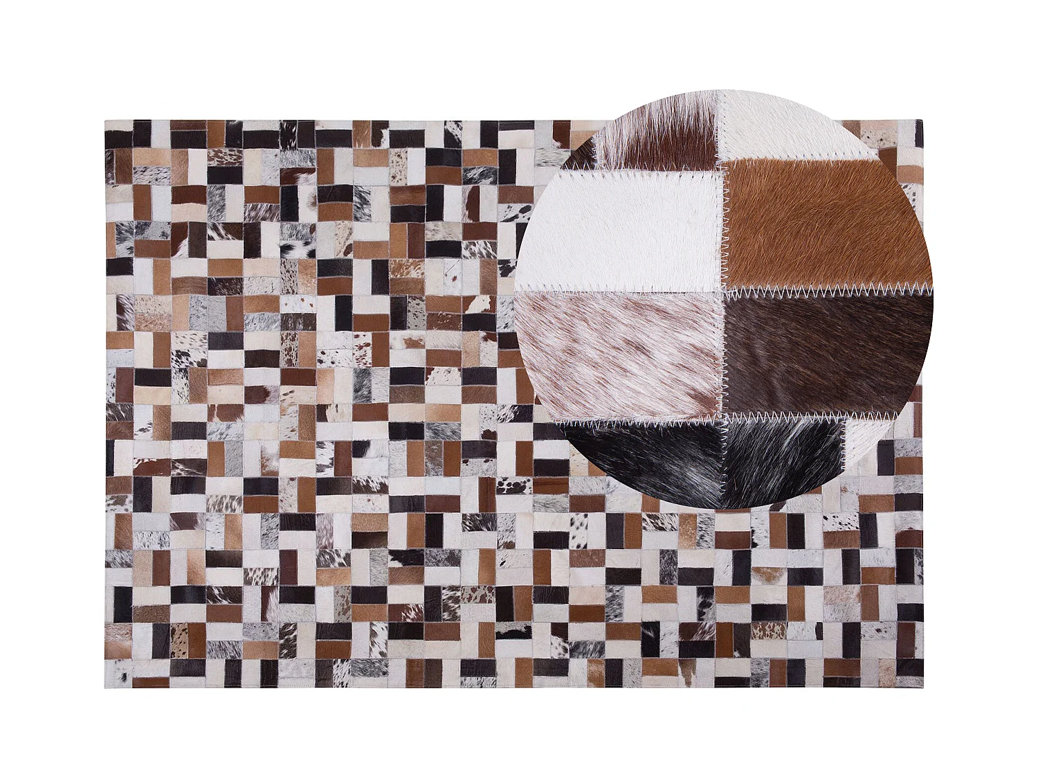 Tapis CESME Multicolore 160 x 230 cm Cuir