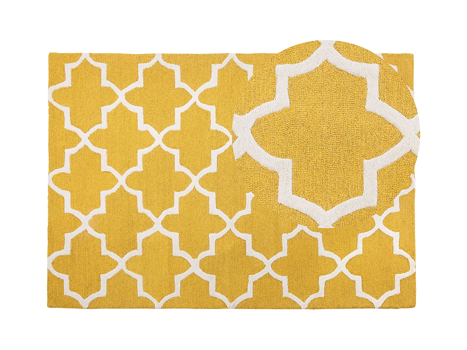 Vloerkleed wol geel 160 x 230 cm SILVAN