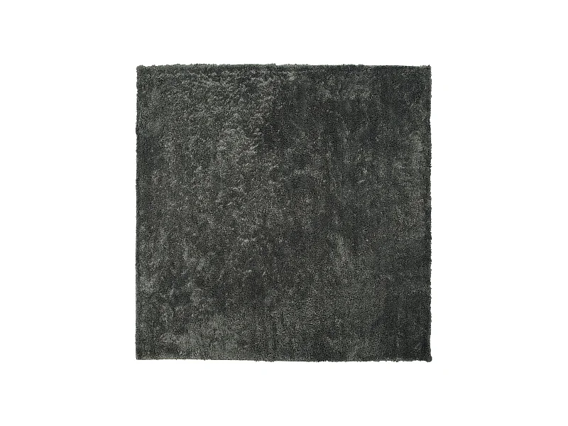 Spektakulärer Shaggy Teppich in quadratischer Form dunkelgrau 200x200 cm Evren