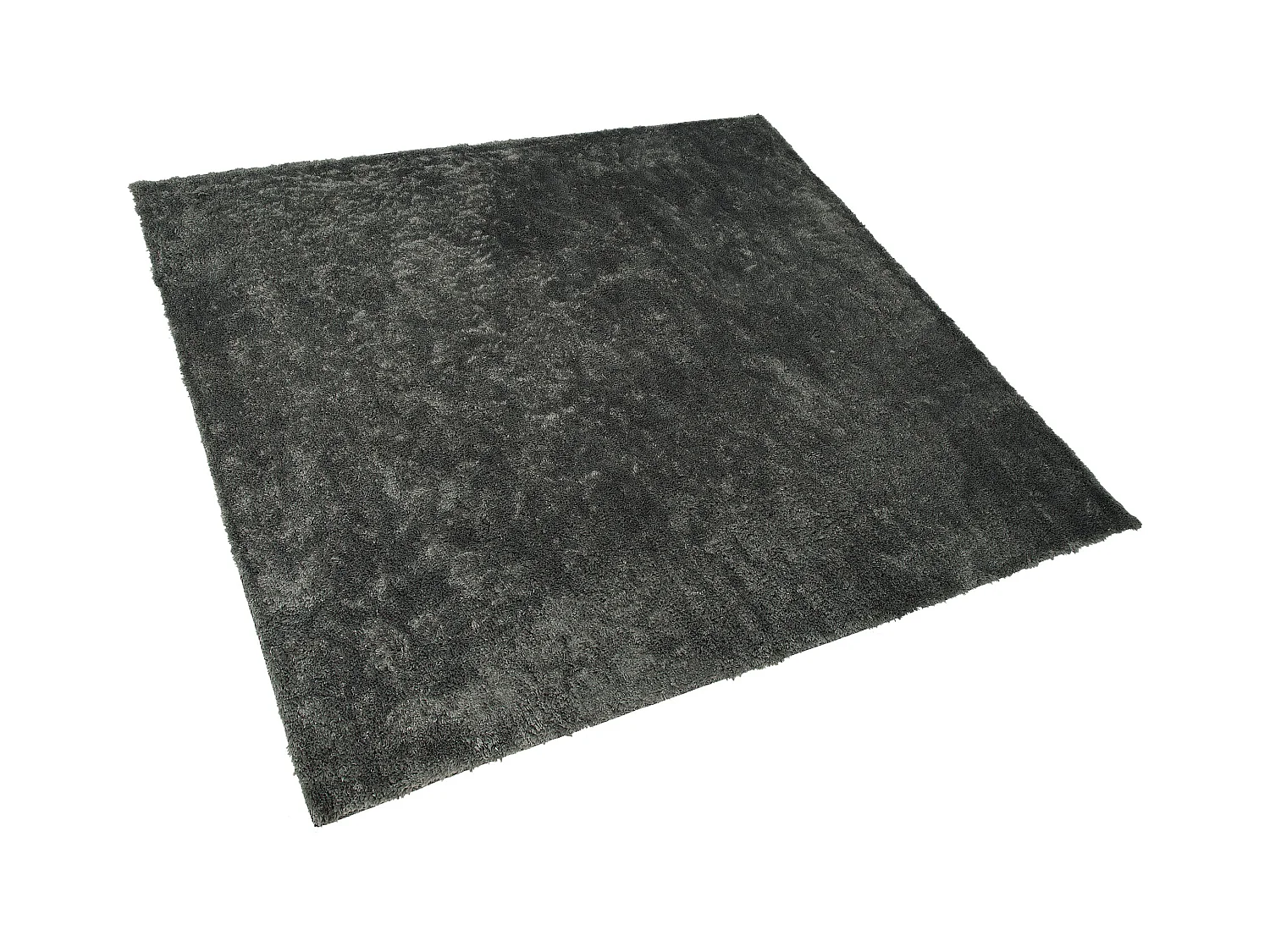 Vloerkleed polyester donkergrijs 200 x 200 cm EVREN