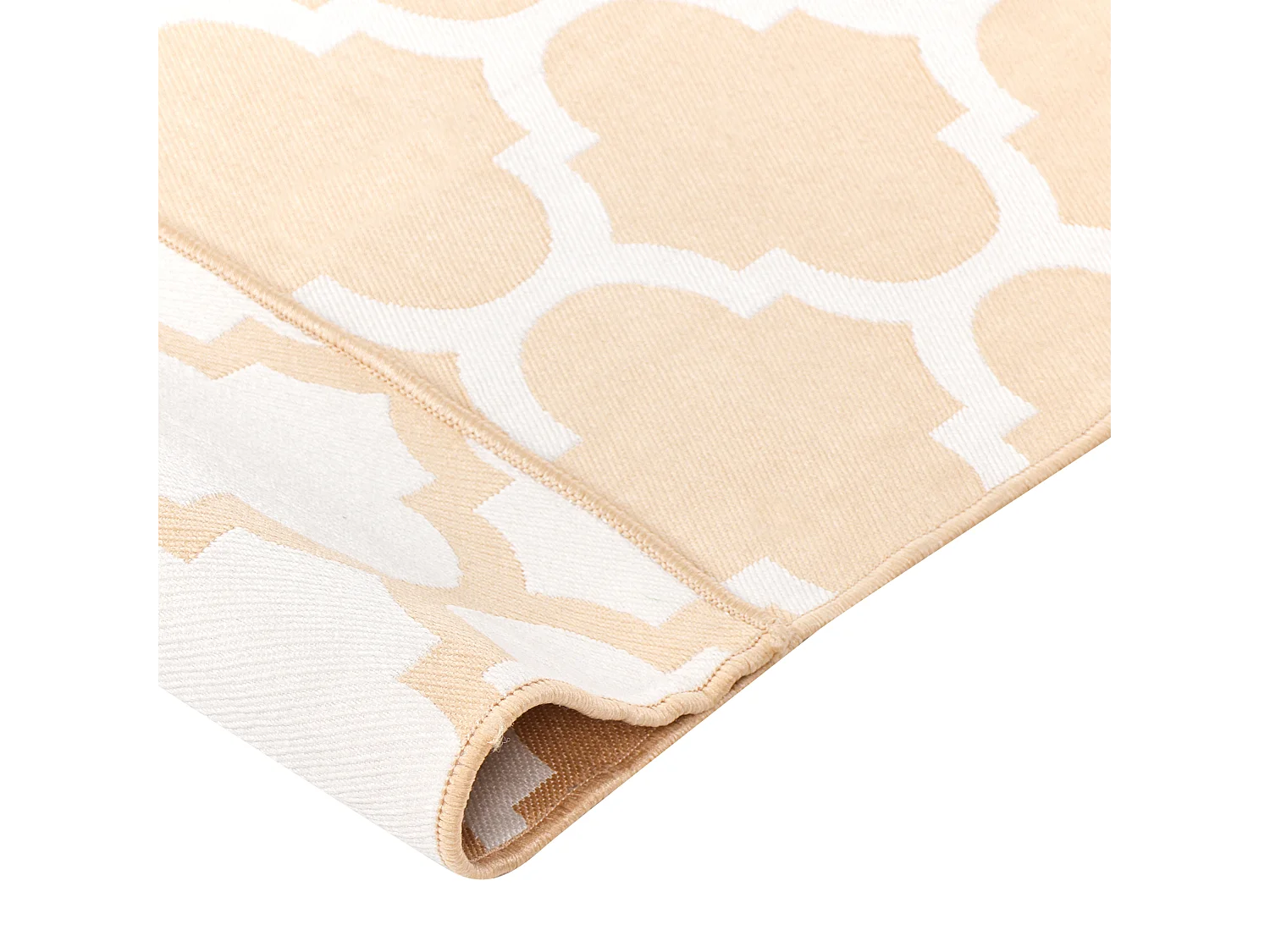 Alfombra de exterior AKSU 140 x 200 cm Beige Reversible