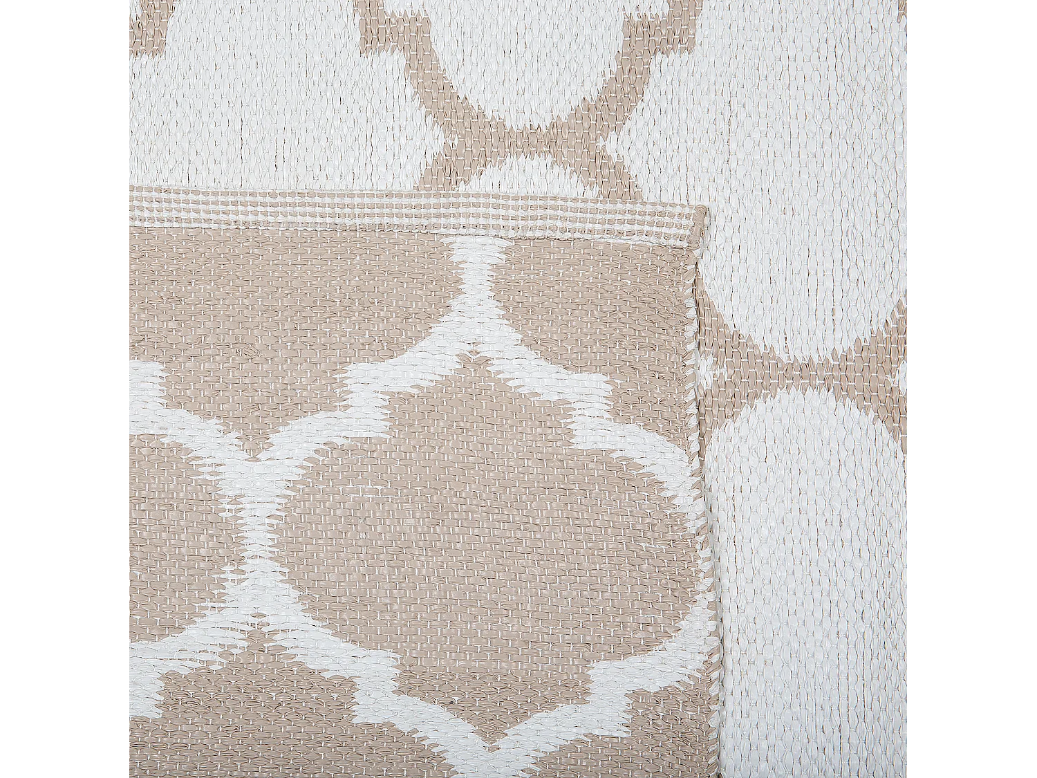 Alfombra de exterior AKSU 140 x 200 cm Beige Reversible