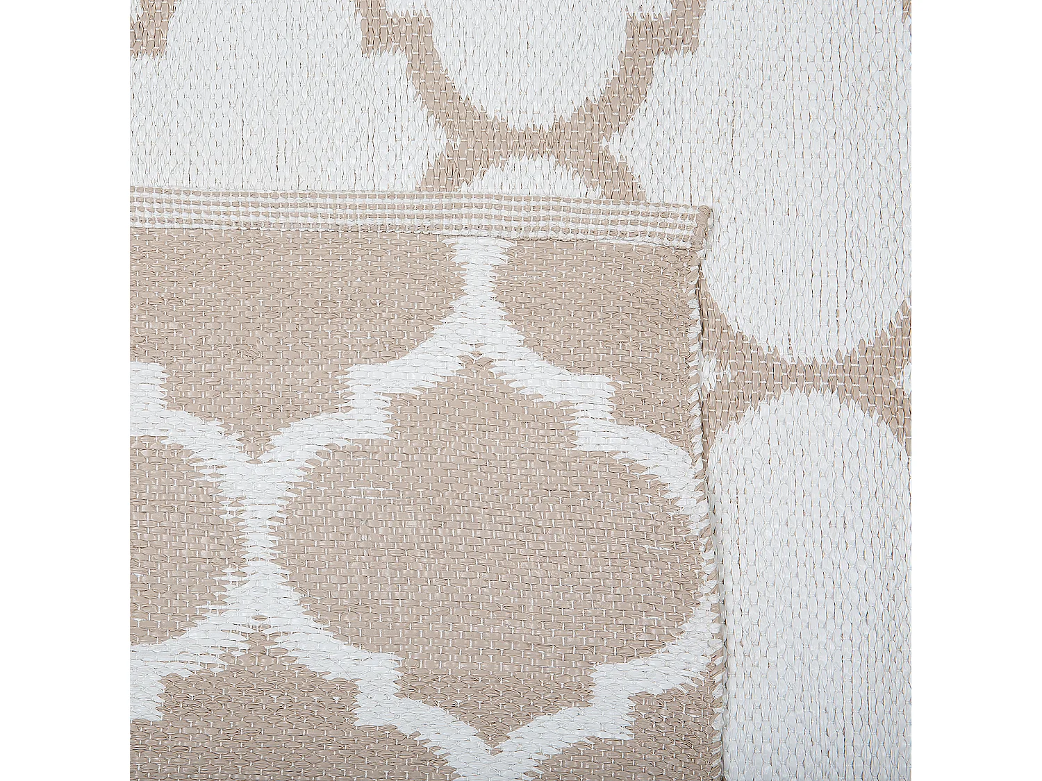 Tapis d'extérieur AKSU 140 x 200 cm Beige Réversible