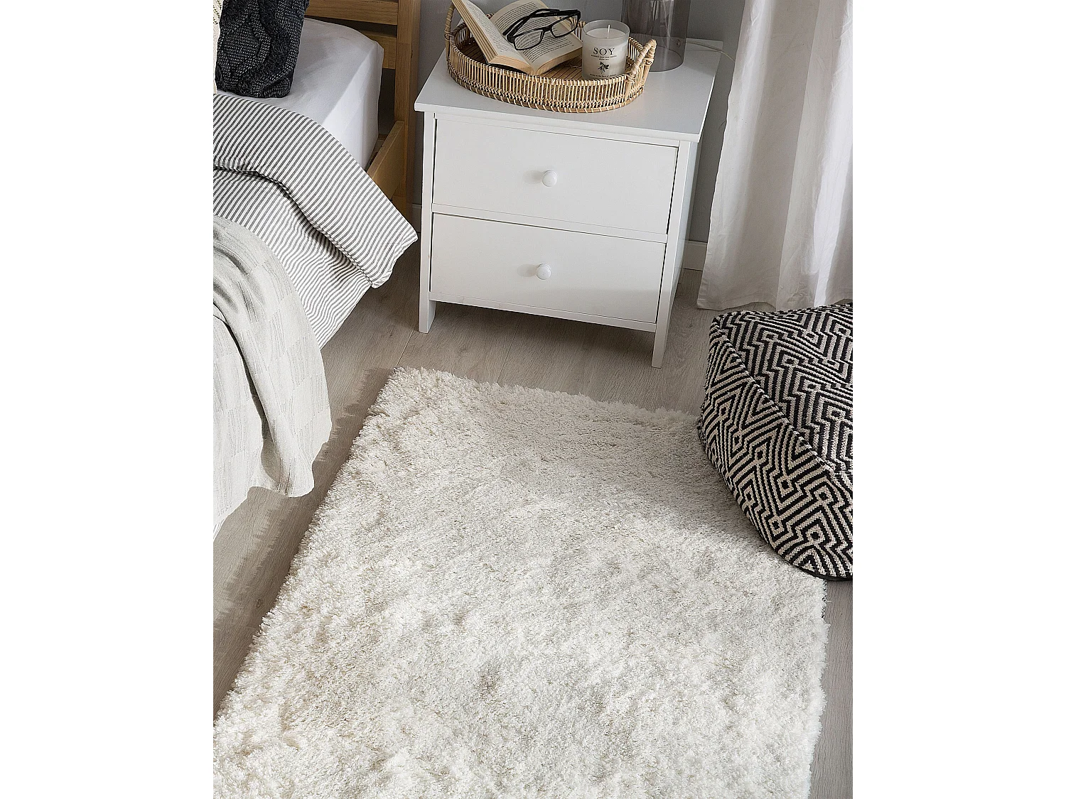 Tapis 80 x 150 cm blanc EVREN